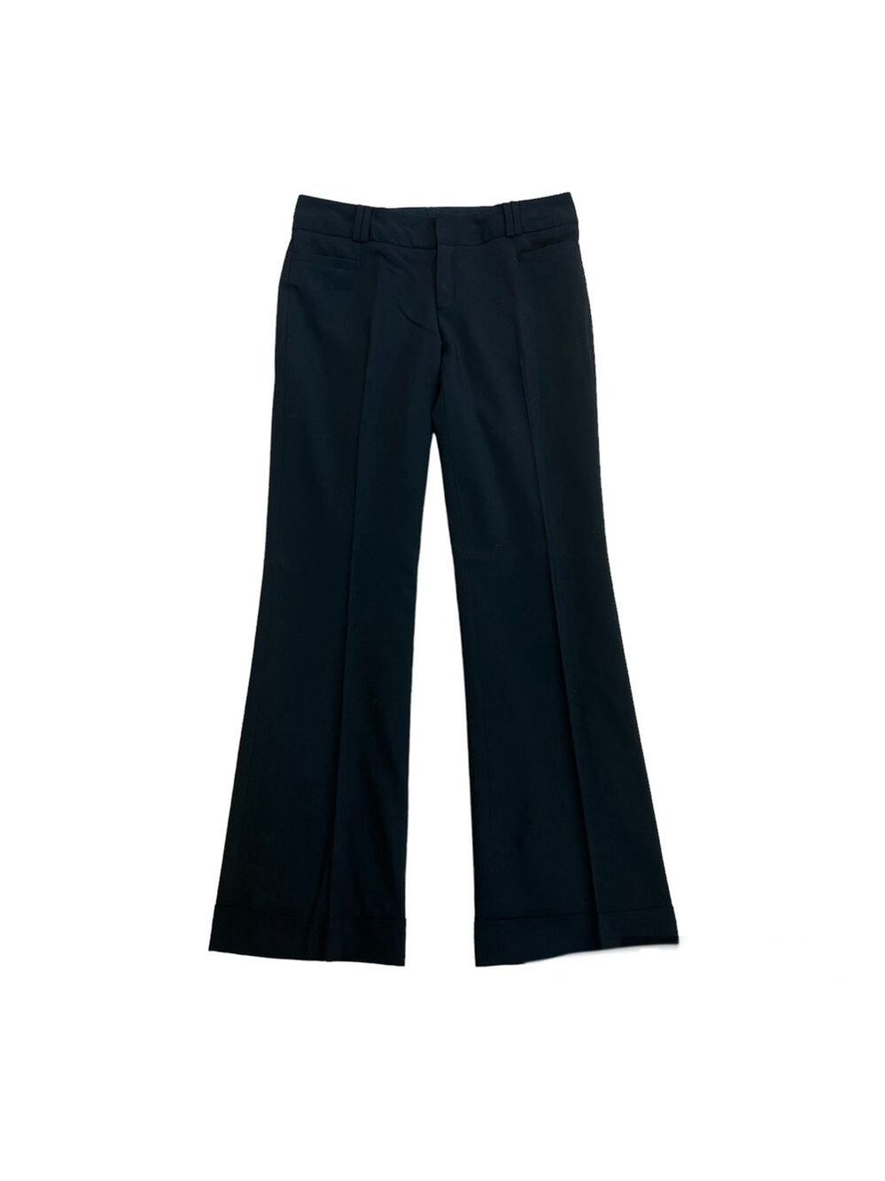 Banana Republic women's black Ryan pants trousers stretch cuffed hem dress pants